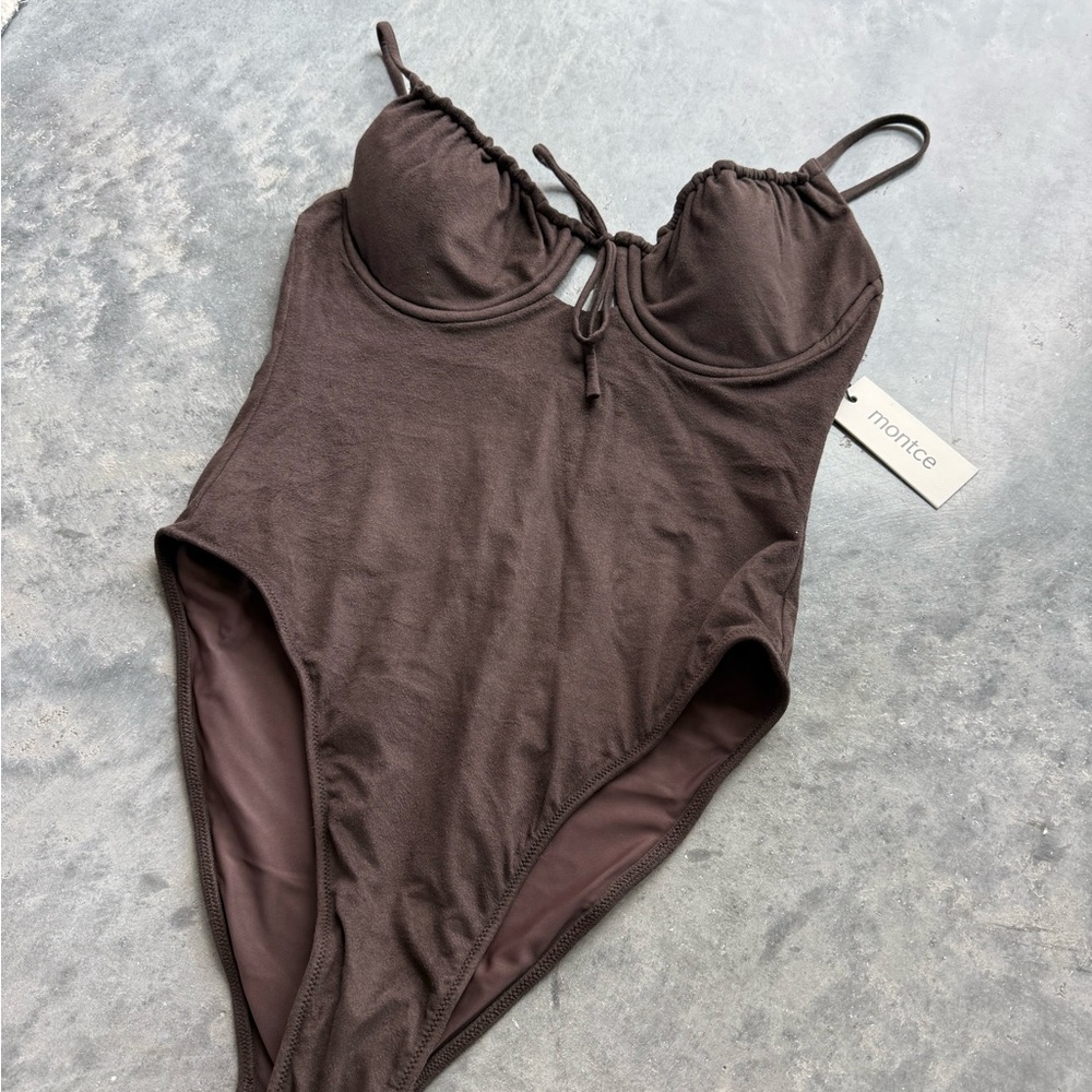Brown One-Piece Swimsuit